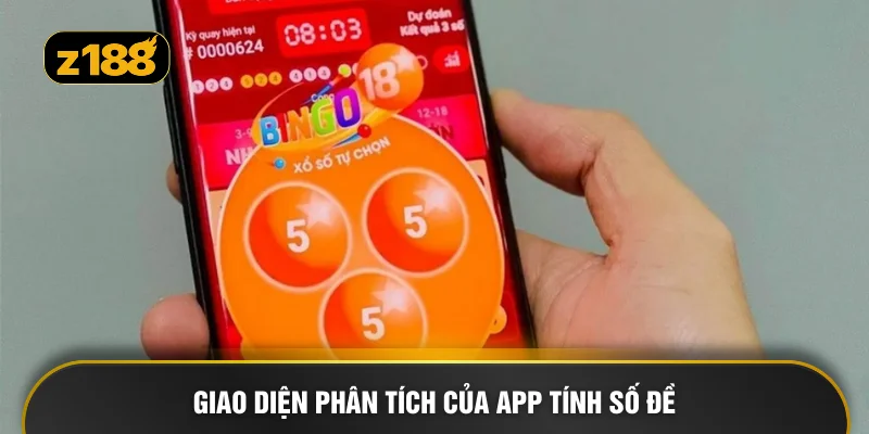 Giao diện phân tích của App tính số đề